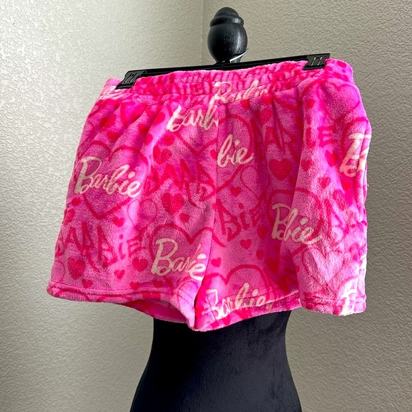Barbie Vibrant Pink Logo Lounge Shorts - Picture 2 of 5